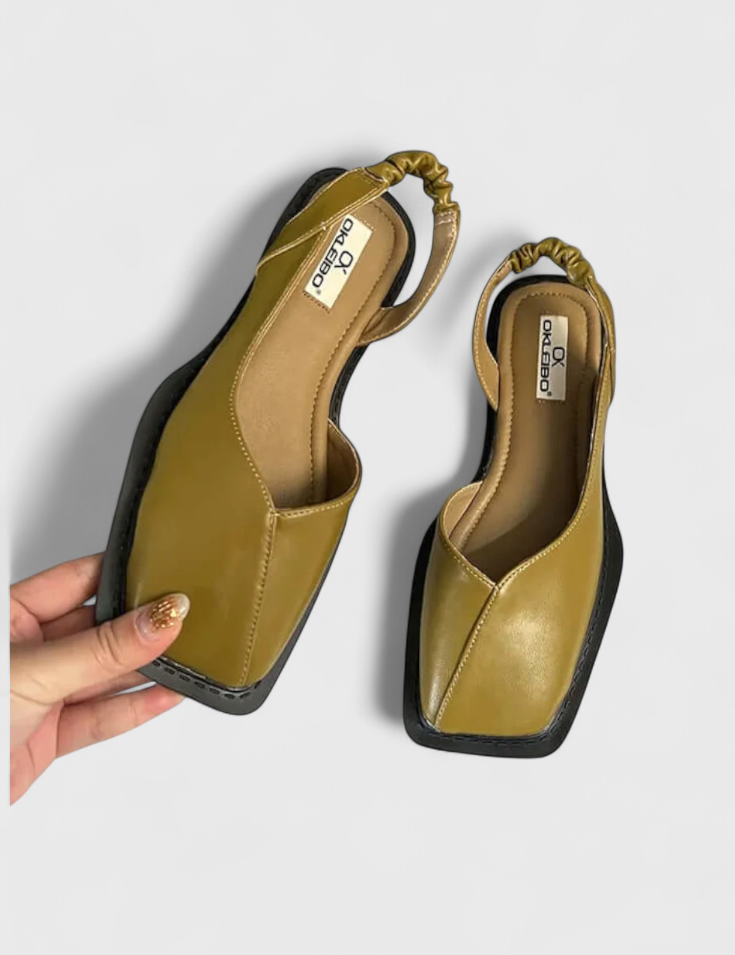 Cora Zapatillas Acolchadas de Punta Cuadrada