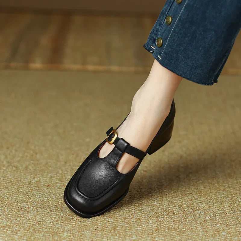 Emilia – Zapatos T-Steg de estilo vintage