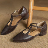 Greta – Zapatos clásicos de cuero con detalle trenzado