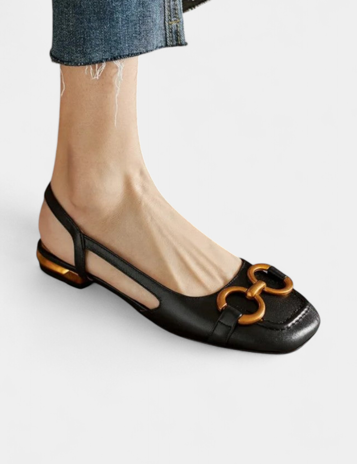 Alma Mocasines Slingback con Punta Cuadrada