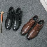 Parker | Botas de doble hebilla de cuero sintético