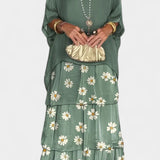 Caroline Vestido Maxi de Batwing con Estampado