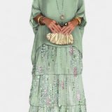 Caroline Vestido Maxi de Batwing con Estampado