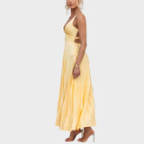 Camila - Vestido maxi amarillo