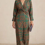 Isadora™ – Vestido Midi Elegante con Estampado de Encanto Atemporal