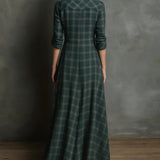 Valentina | Vestido largo a cuadros