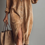 Estela | Vestido midi de pana