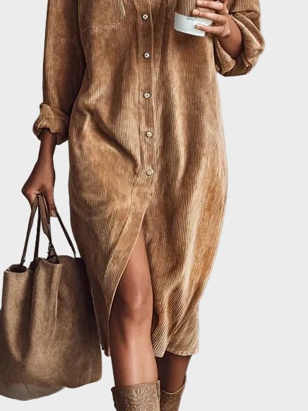 Vestido de diario clásico y elegante Ariana, detalle del tejido