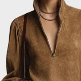 Vestido mini con cuello alto Virginia, vista posterior