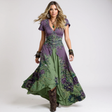 Celeste - Vestido floral ajustado y fluido