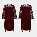 Yana Vestido Talla Grande con Mangas de Encaje