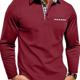 Adrián | Camiseta polo burdeos de manga larga