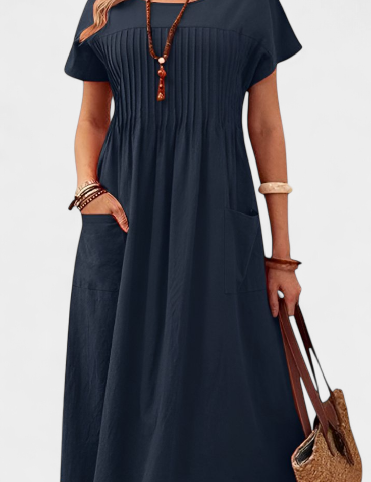 Lottie Vestido de Longitud Media con Bolsillos