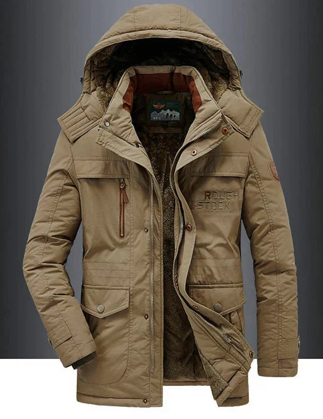 Simón | Abrigo de Invierno para Hombre de Forro Polar Caliente de Mezcla de Lana Premium