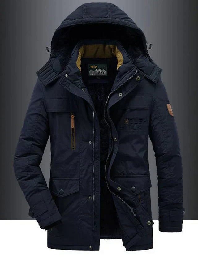 Simón | Abrigo de Invierno para Hombre de Forro Polar Caliente de Mezcla de Lana Premium