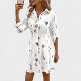 Noémia - Vestido camisero floral elegante