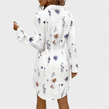 Noémia - Vestido camisero floral elegante