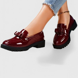 Zinnia Mocasines con Detalle de Lazo y Tacón Bloque