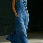 Vestido largo vaquero con botones Vera, detalle 1