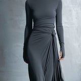 Naiara | Vestido maxi con nudo lateral