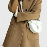 Camille Abrigo de Lana Clásico de Doble Botonadura