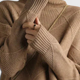 Jasmine Jersey de Cuello Alto de Cachemira