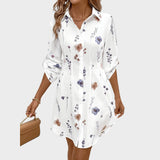 Noémia - Vestido camisero floral elegante