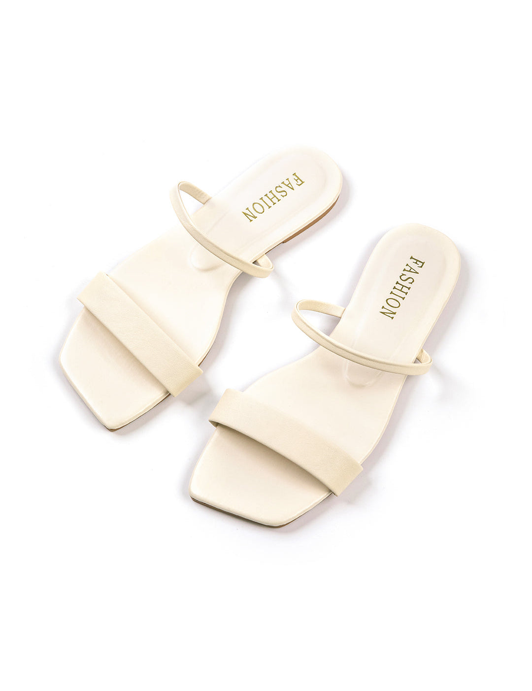 Sandalias Planas de Punta Cuadrada Básicas