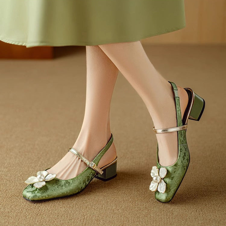 Mathilde – Zapatos de mujer elegantes con detalle floral