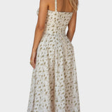 Carolina - Vestido floral con corsé ajustado