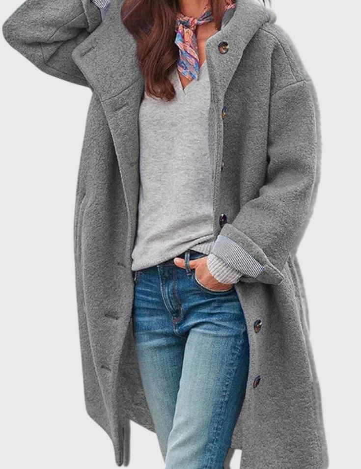 Penélope Abrigo de Invierno Elegante con Capucha