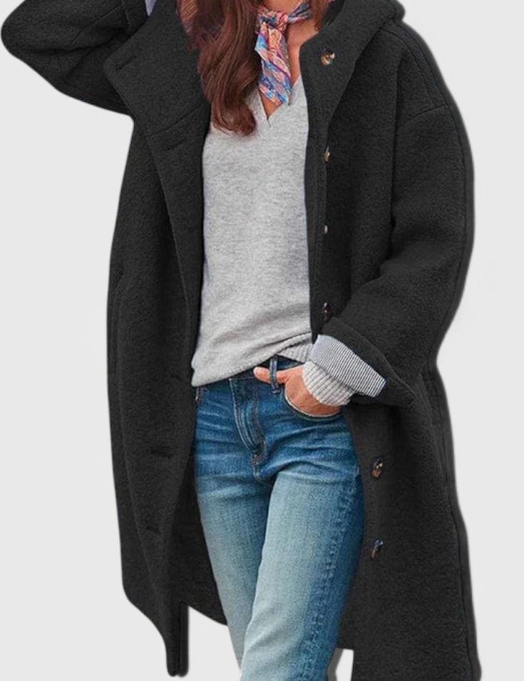Penélope Abrigo de Invierno Elegante con Capucha