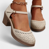 Cirila Botines de Mujer de Cuero Sintético con Hebilla Decorativa