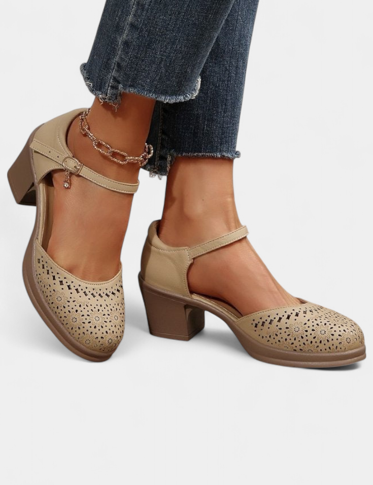 Cirila Botines de Mujer de Cuero Sintético con Hebilla Decorativa