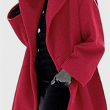 Abrigo Oversized de Mezcla de Lana Harper con Solapa Ancha