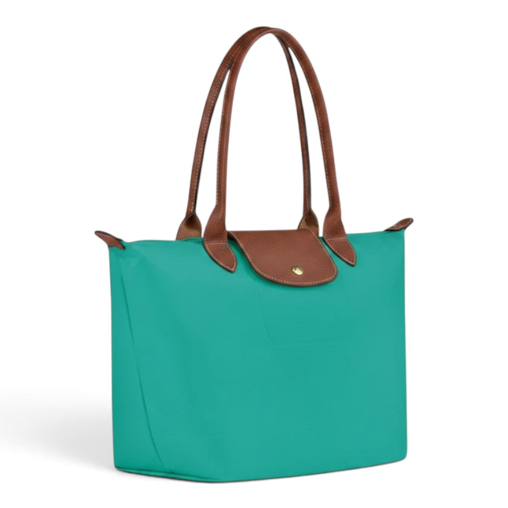 Bolso shopper plegable Andrea, turquesa, vista posterior