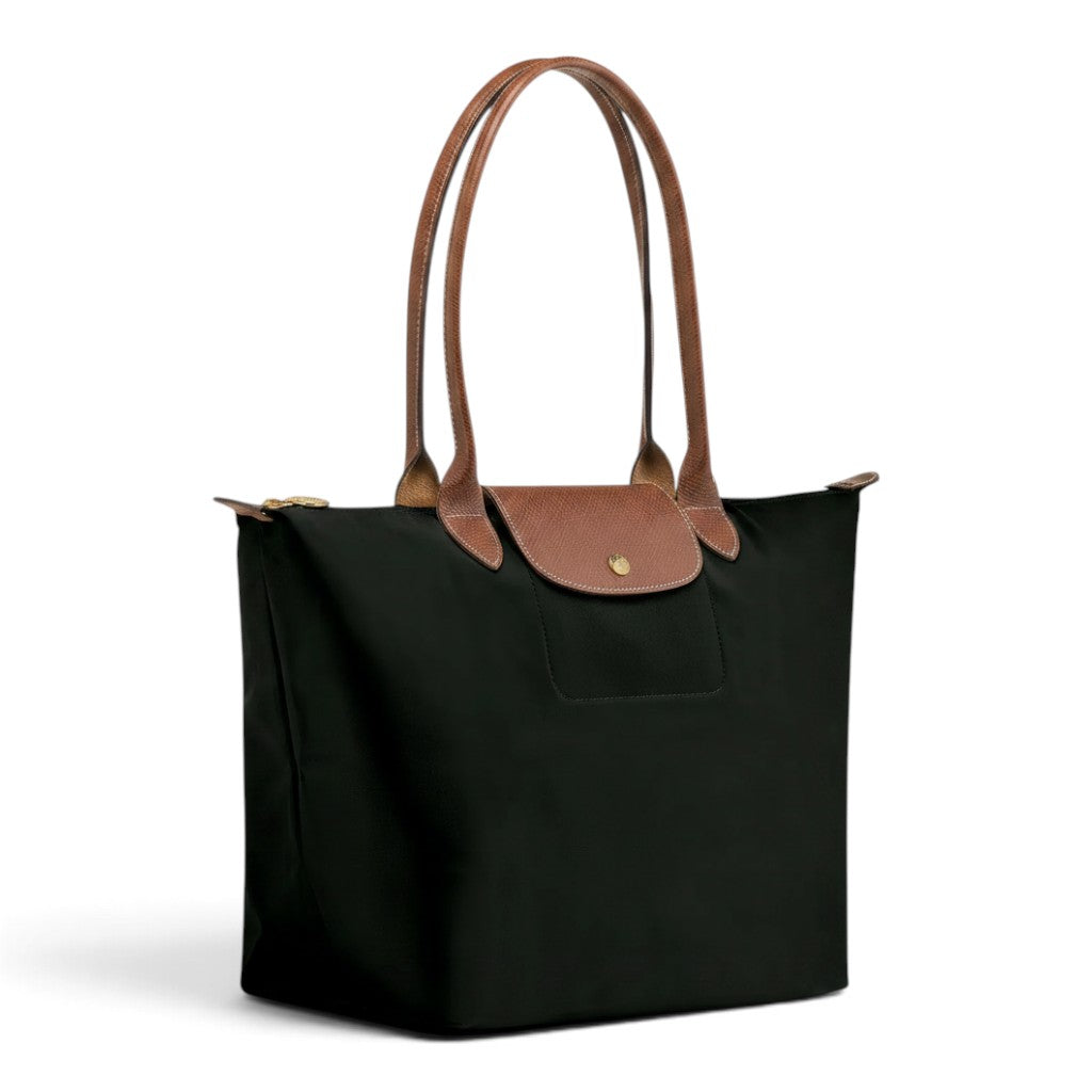 Bolso shopper plegable Adelaida, negro, vista posterior