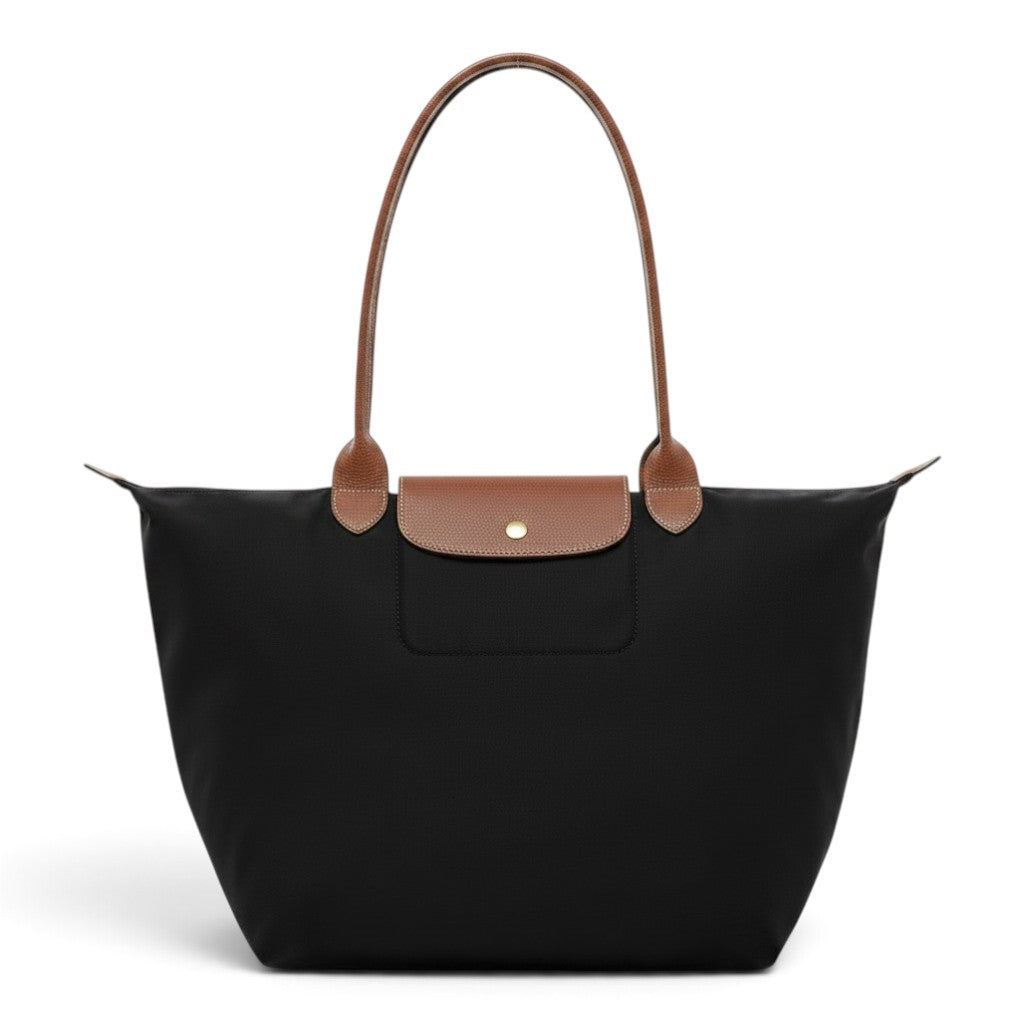 Bolso shopper plegable Adelaida, negro, vista frontal