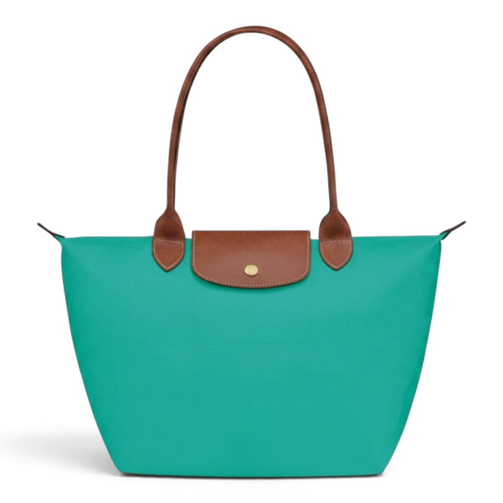 Bolso shopper plegable Andrea, turquesa, vista frontal