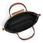 Bolso shopper plegable Adelaida, negro, detalle del material