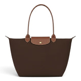 Bolso shopper plegable Arantxa, marrón oscuro, vista frontal