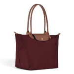 Bolso shopper plegable Alazne, burdeos, vista posterior