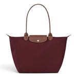 Bolso shopper plegable Alazne, burdeos, vista frontal