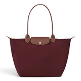 Bolso shopper plegable Alazne, burdeos, vista frontal