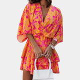 Eliza Vestido Mini con Nudo Frontal y Volantes