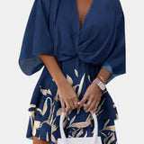 Eliza Vestido Mini con Nudo Frontal y Volantes