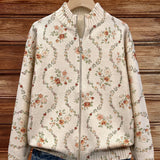 Ingrid™ | Chaqueta de punto con delicadas enredaderas de flores