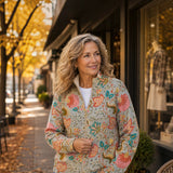 Petra™ | Chaqueta de punto con patrón floral de jardín