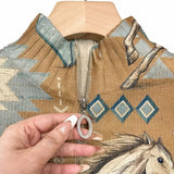 Brigitte™ | Chaqueta de punto con motivo de caballos y cactus