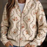 Ingrid™ | Chaqueta de punto con delicadas enredaderas de flores